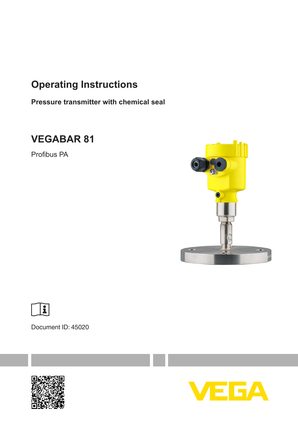 VEGABAR 81 Profibus PA - Operating Instructions