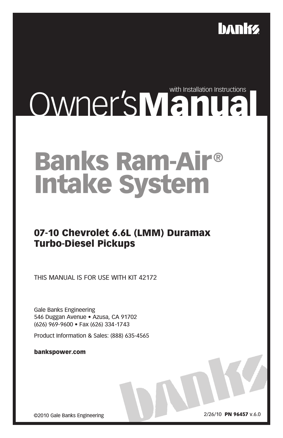 Chevy_GMC Trucks: Duramax LMM (Diesel ’07 - 10 6.6L) Intake- Ram-Air Intake System '07-10
