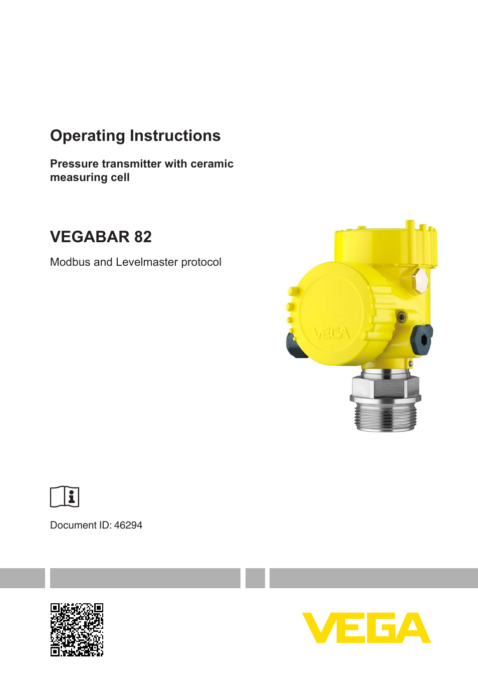 VEGABAR 82 Modbus and Levelmaster protocol - Operating Instructions