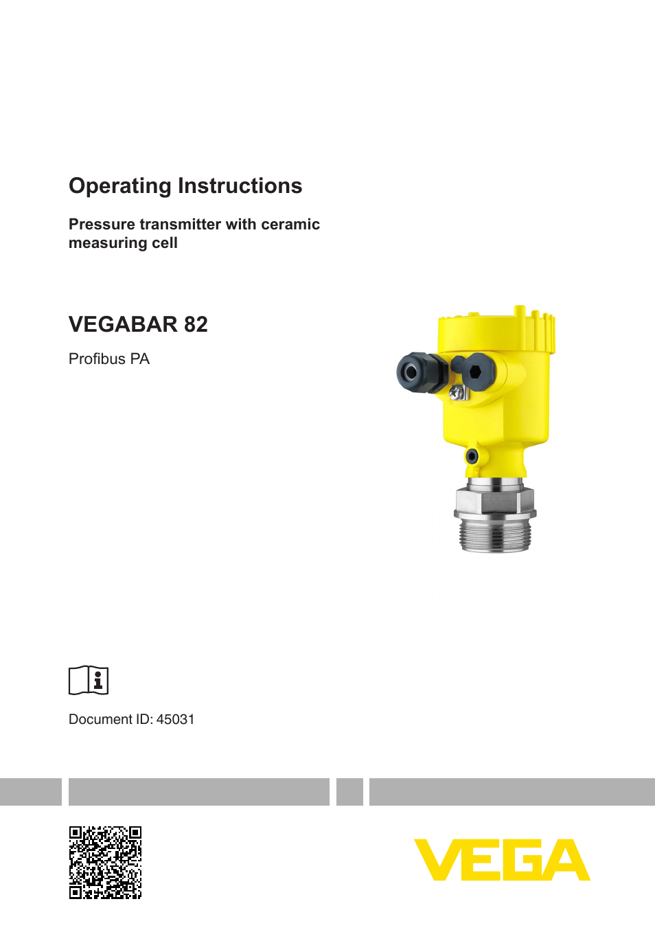 VEGABAR 82 Profibus PA - Operating Instructions
