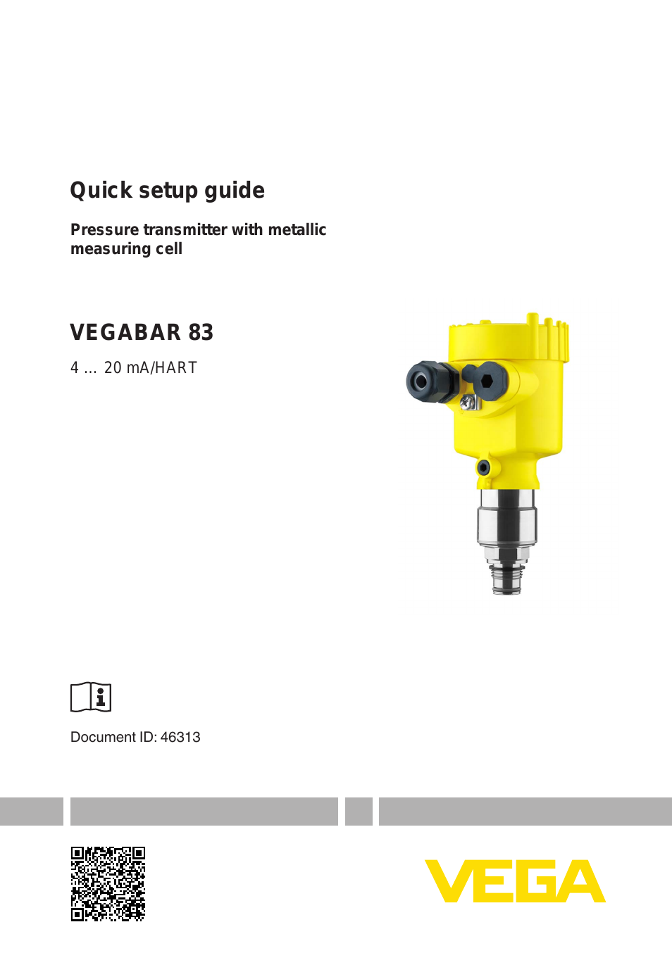 VEGABAR 83 4 … 20 mA_HART - Quick setup guide