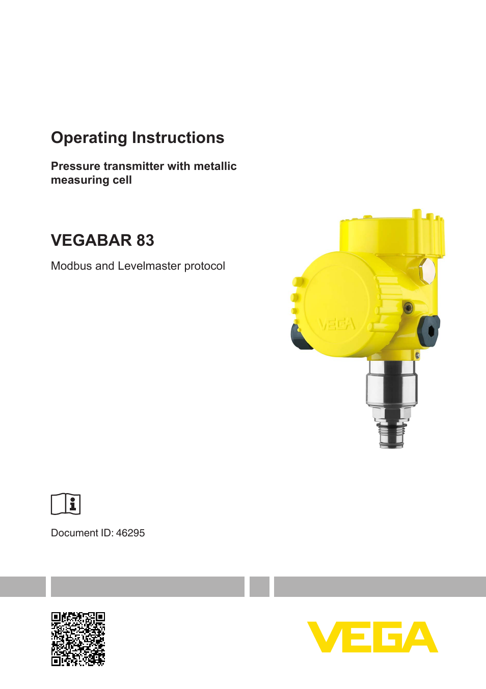 VEGABAR 83 Modbus and Levelmaster protocol - Operating Instructions