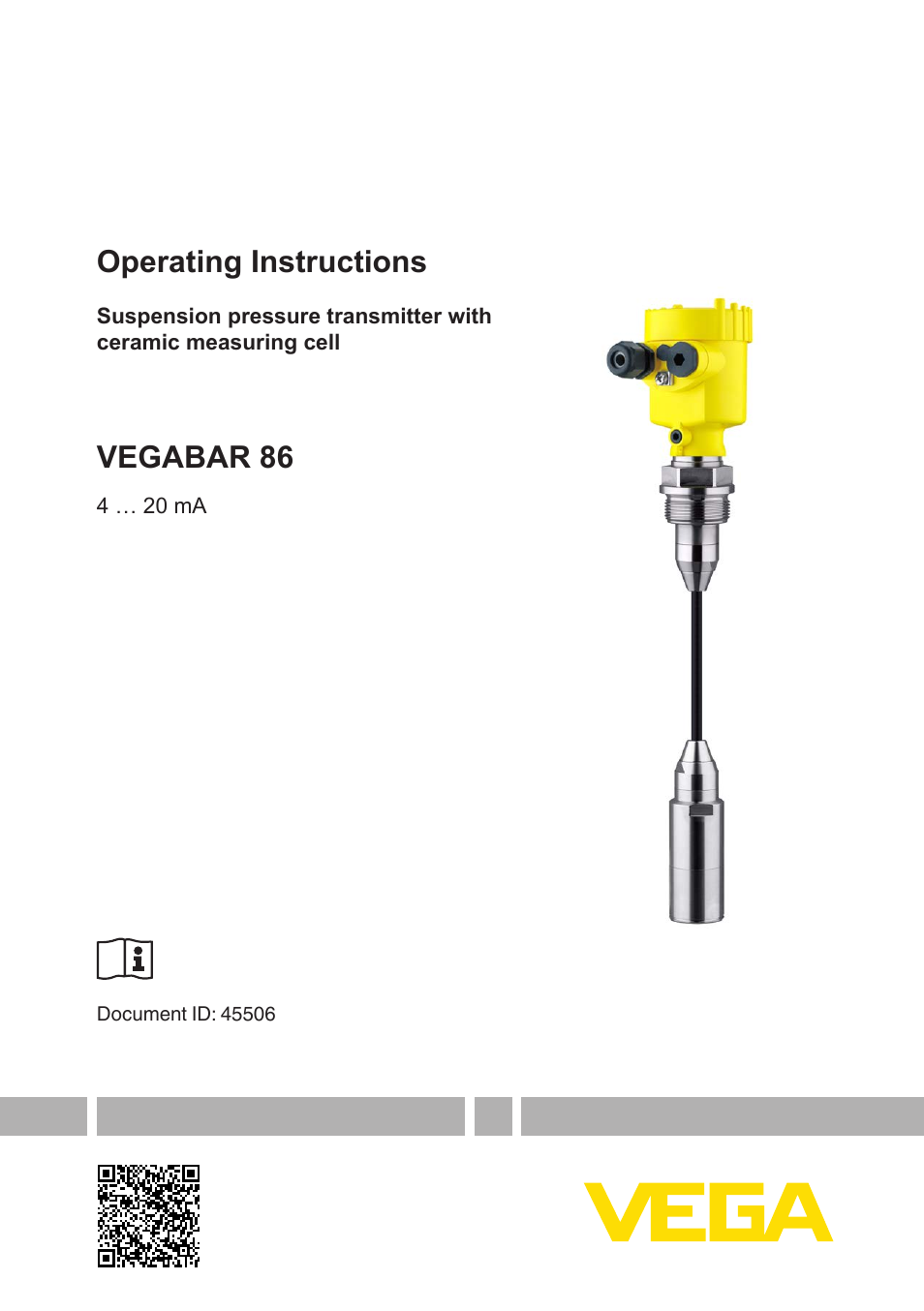 VEGABAR 86 4 … 20 mA - Operating Instructions
