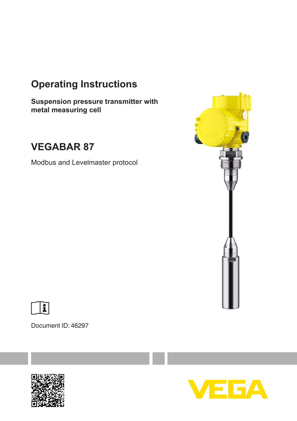 VEGABAR 87 Modbus and Levelmaster protocol - Operating Instructions