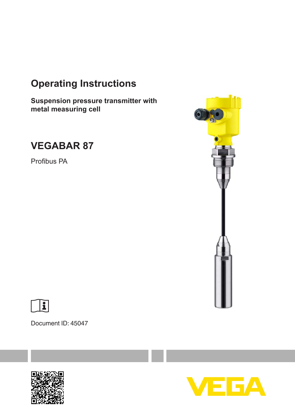 VEGABAR 87 Profibus PA - Operating Instructions