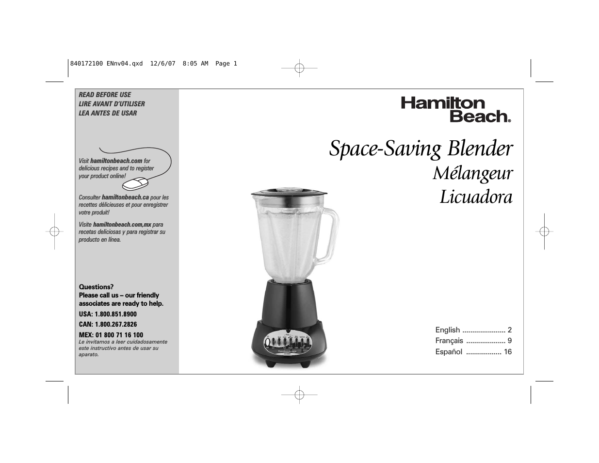 Space-Saving Blender