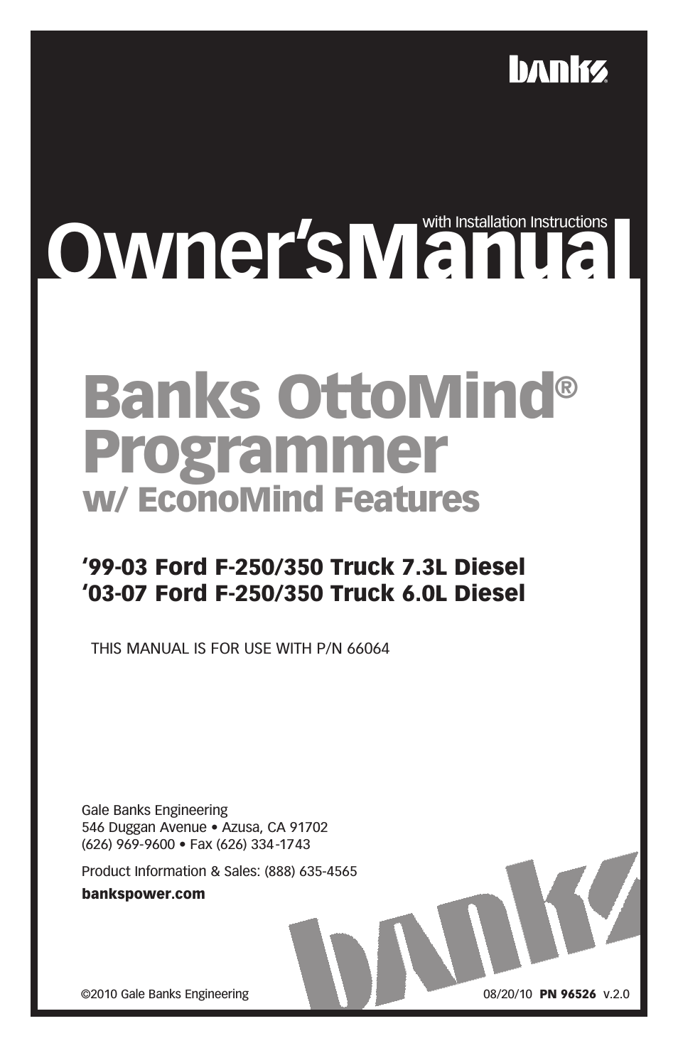 Ford Trucks: (Diesel ’99 - 03 7.3L Power Stroke) Programmer- OttoMind Programmer