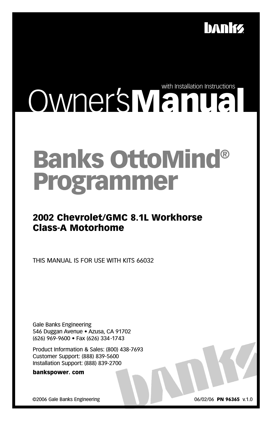 GM Motorhomes: (Gas ’01 - 10 8.1L Workhorse) Programmer- AutoMind programmer '02 Class-A MH