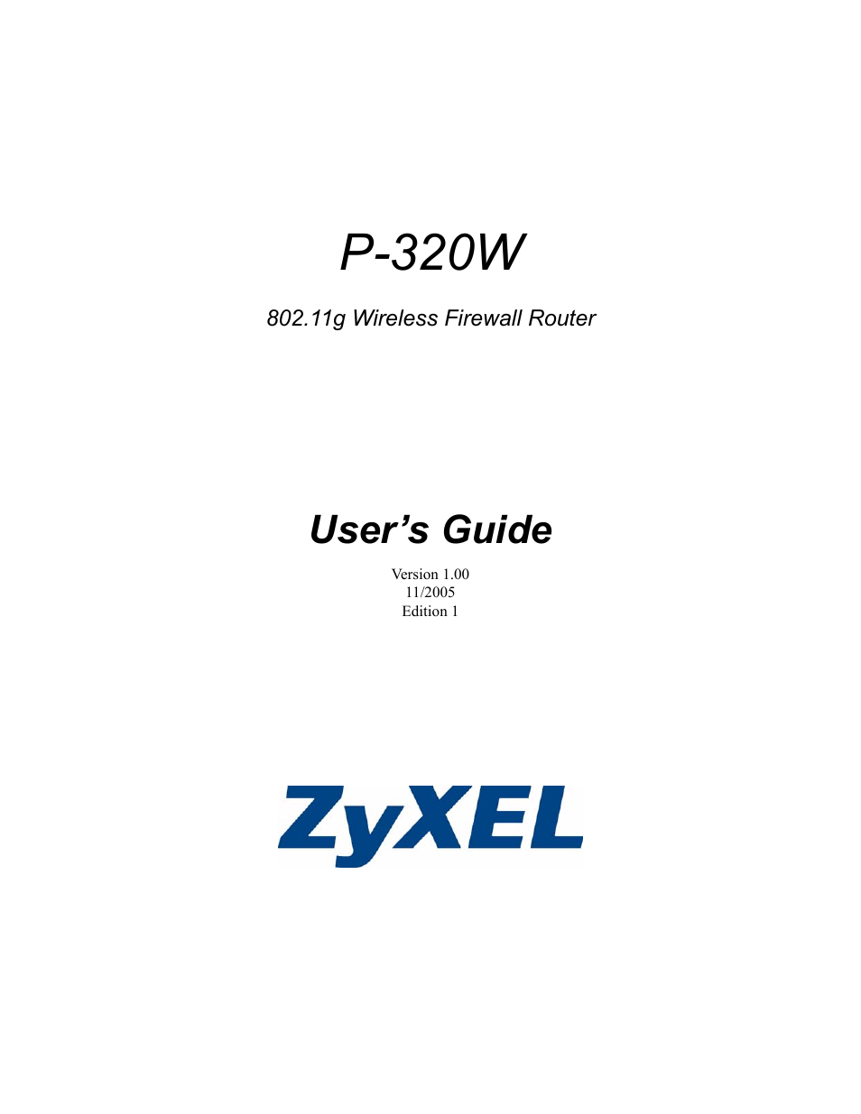 802.11g Wireless Firewall Router P-320W