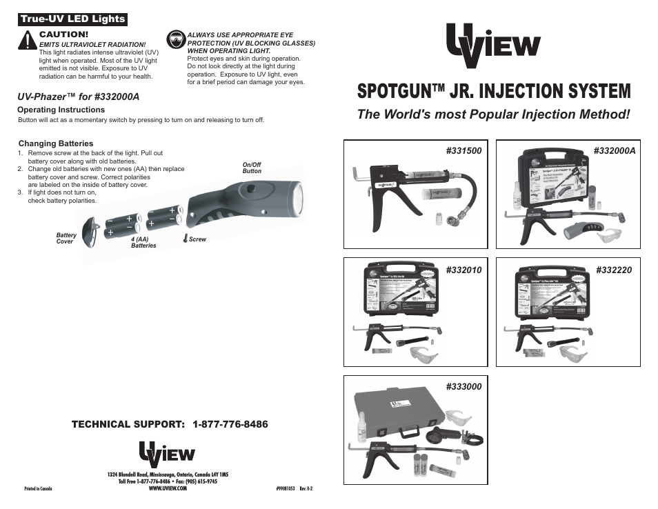 Spotgun Jr / UV Phazer Black Kit