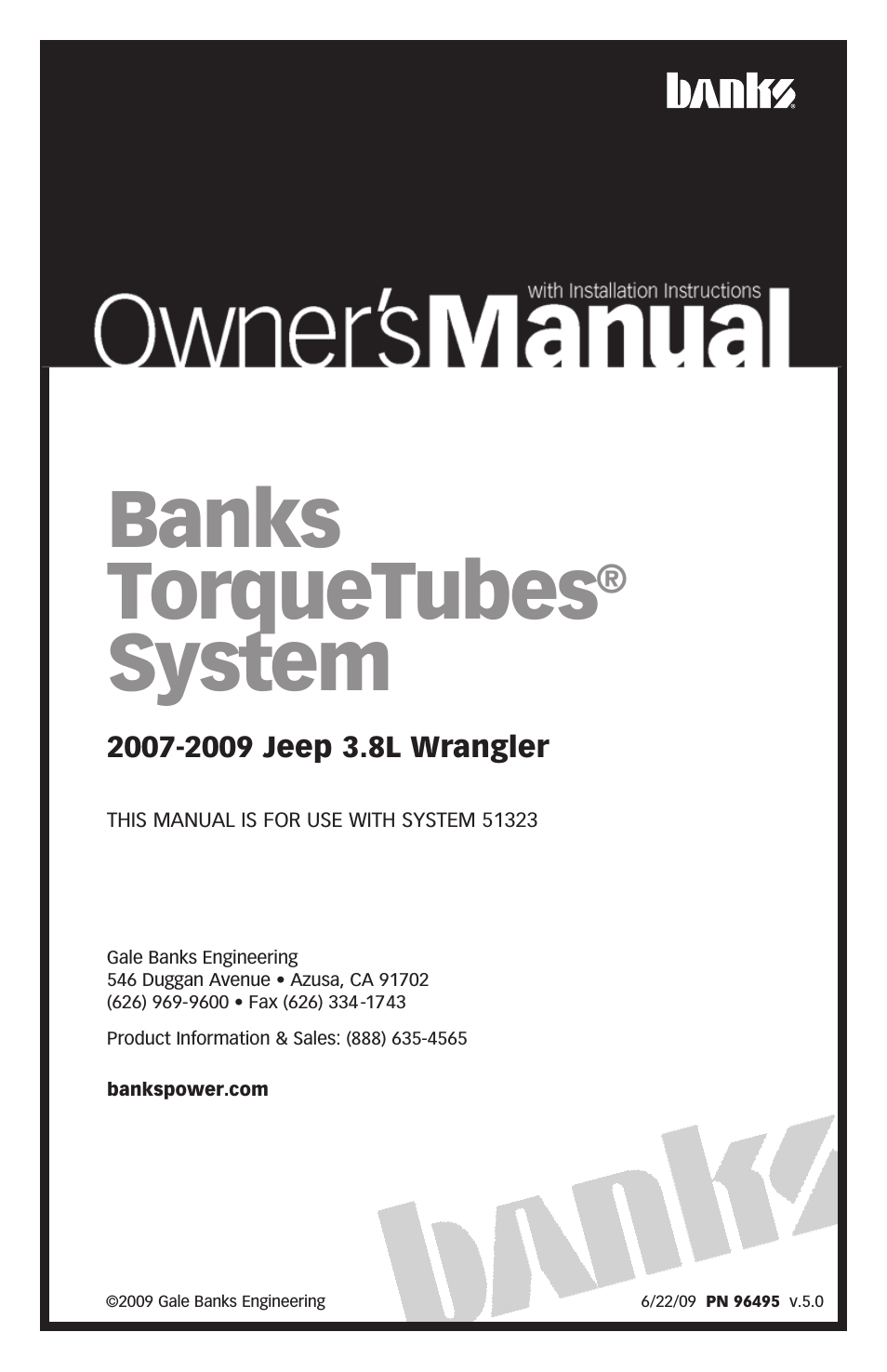 Jeep Trucks: (Gas ’07 - 11 3.8L) Exhaust- TorqueTubes system '07-09 3.8L Wrangler
