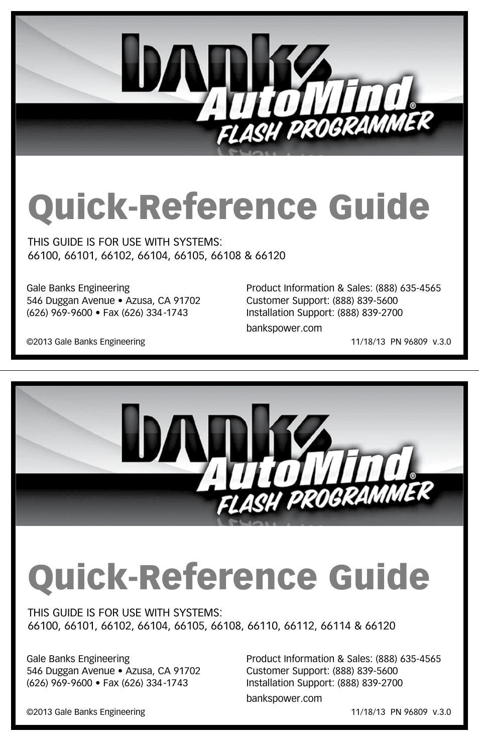Jeep Trucks: (Gas ’07 - 11 3.8L) Programmer- AutoMind, Quick Reference Guide
