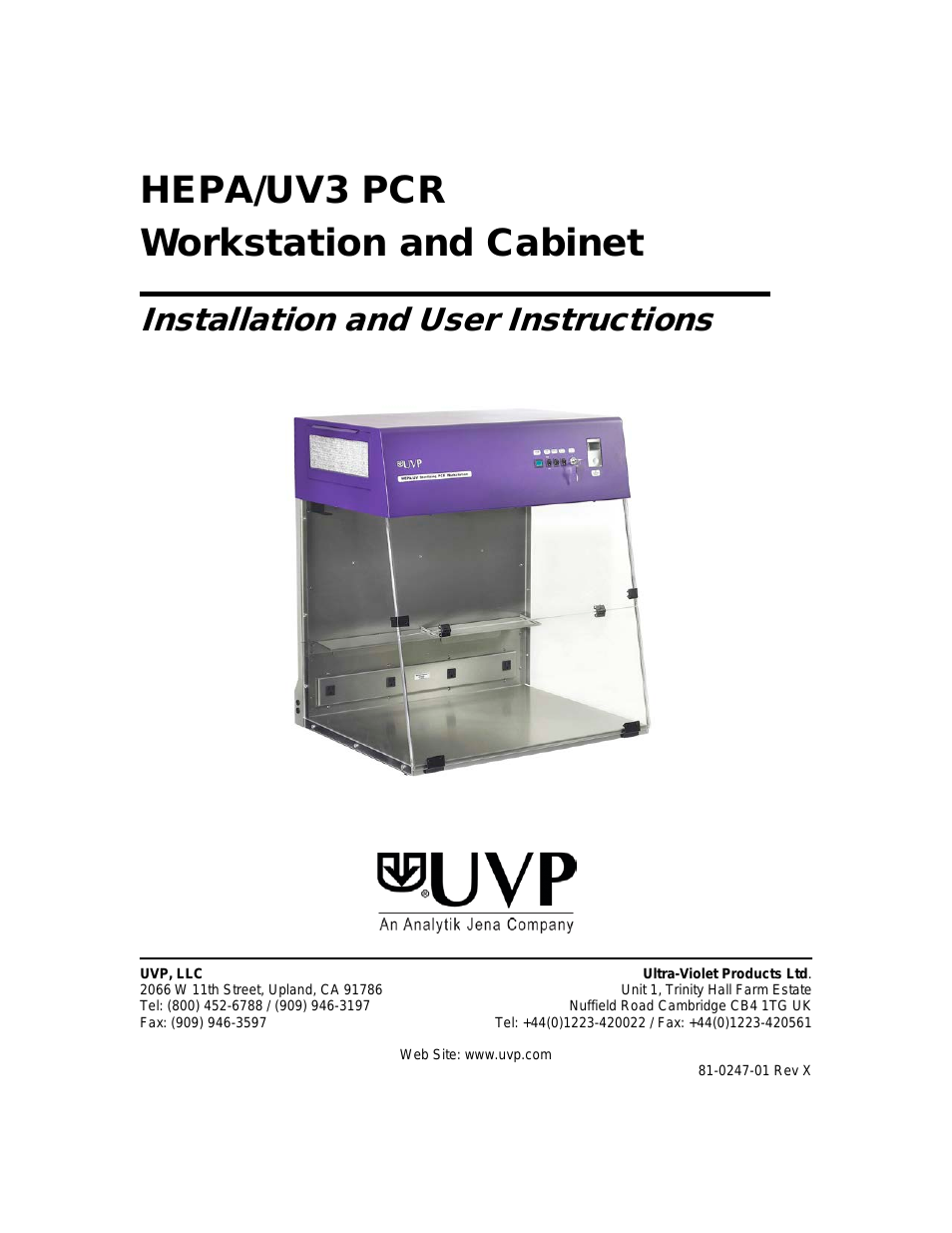 HEPA/UV PCR Systems