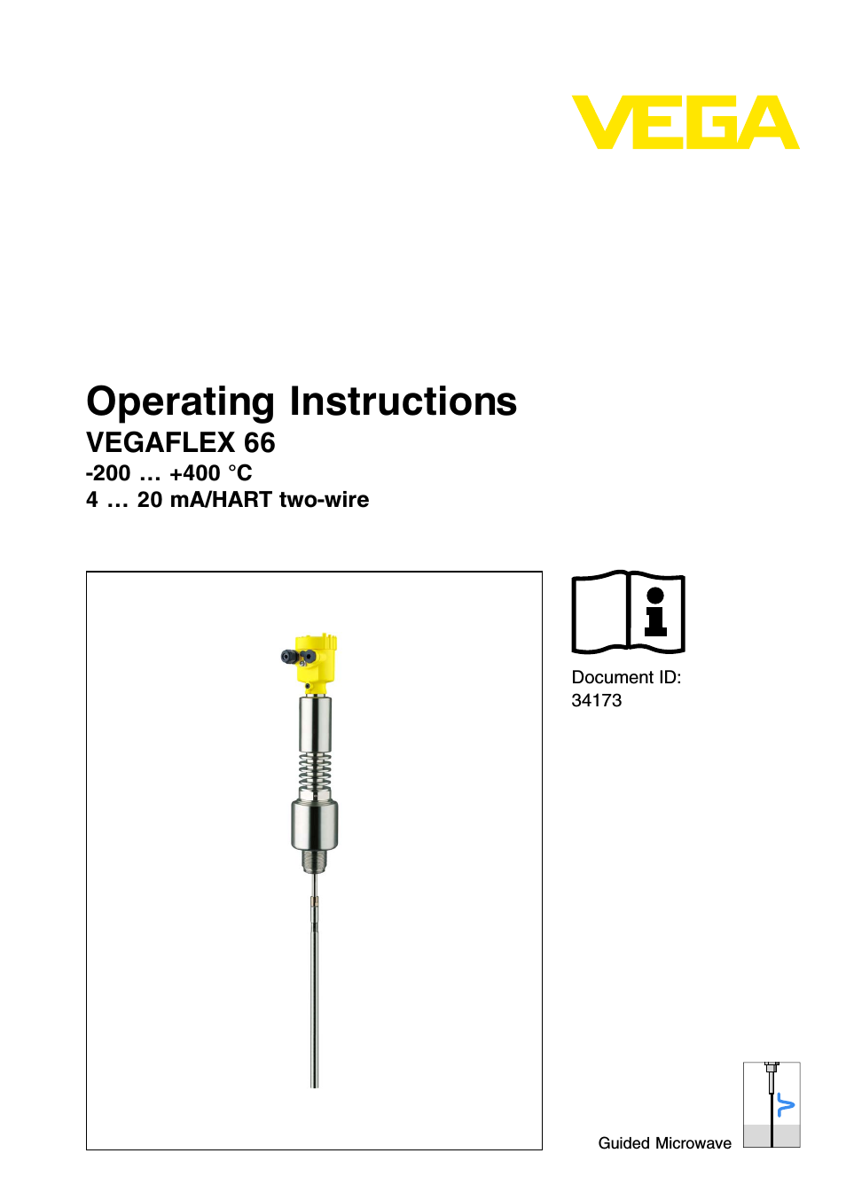VEGAFLEX 66 (-200…+400°C) 4 … 20 mA_HART two-wire
