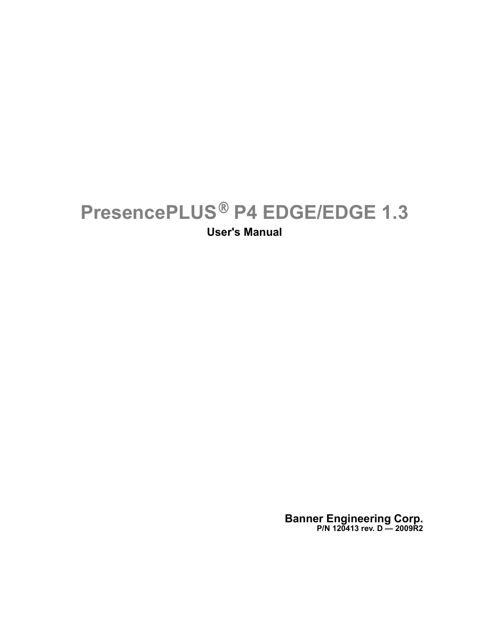 PresencePLUS P4 EDGE 1.3 Series