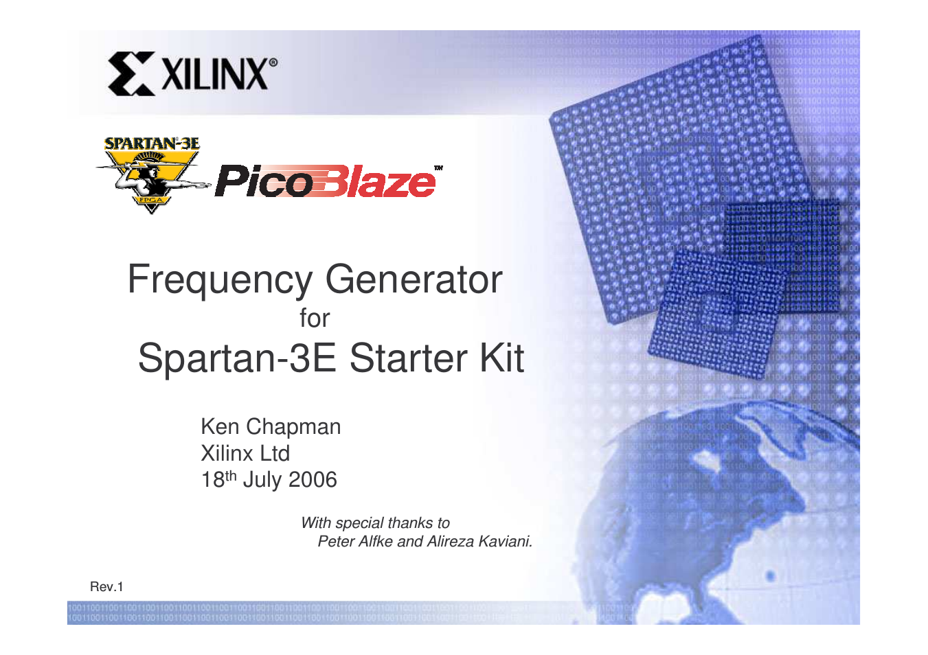 Frequency Generator for Spartan-3E Starter Kit