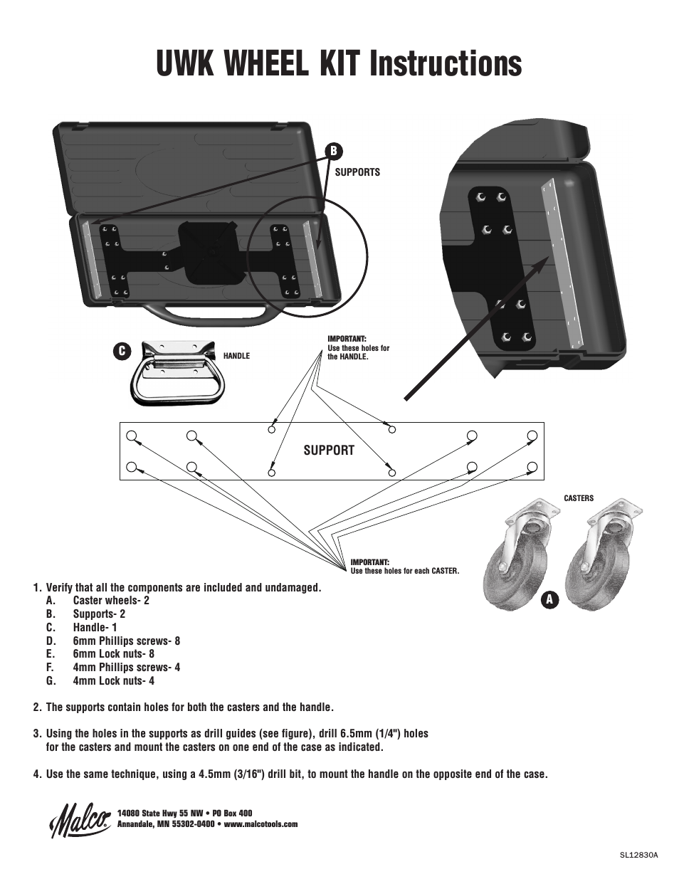 UC1 Wheel Kit Uncoiler: Pex Tubing