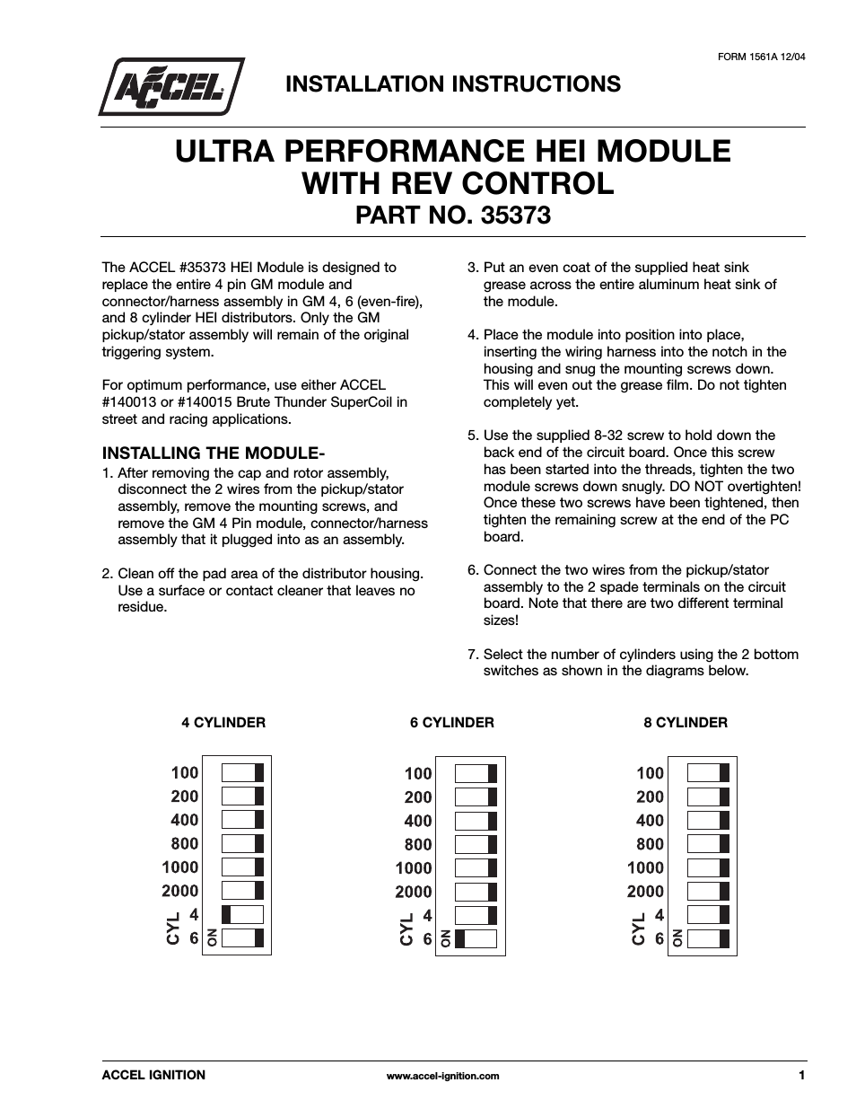 ACCEL ULTRA PERFORMANCE HEI MODULE WITH REV CONTROL 35373