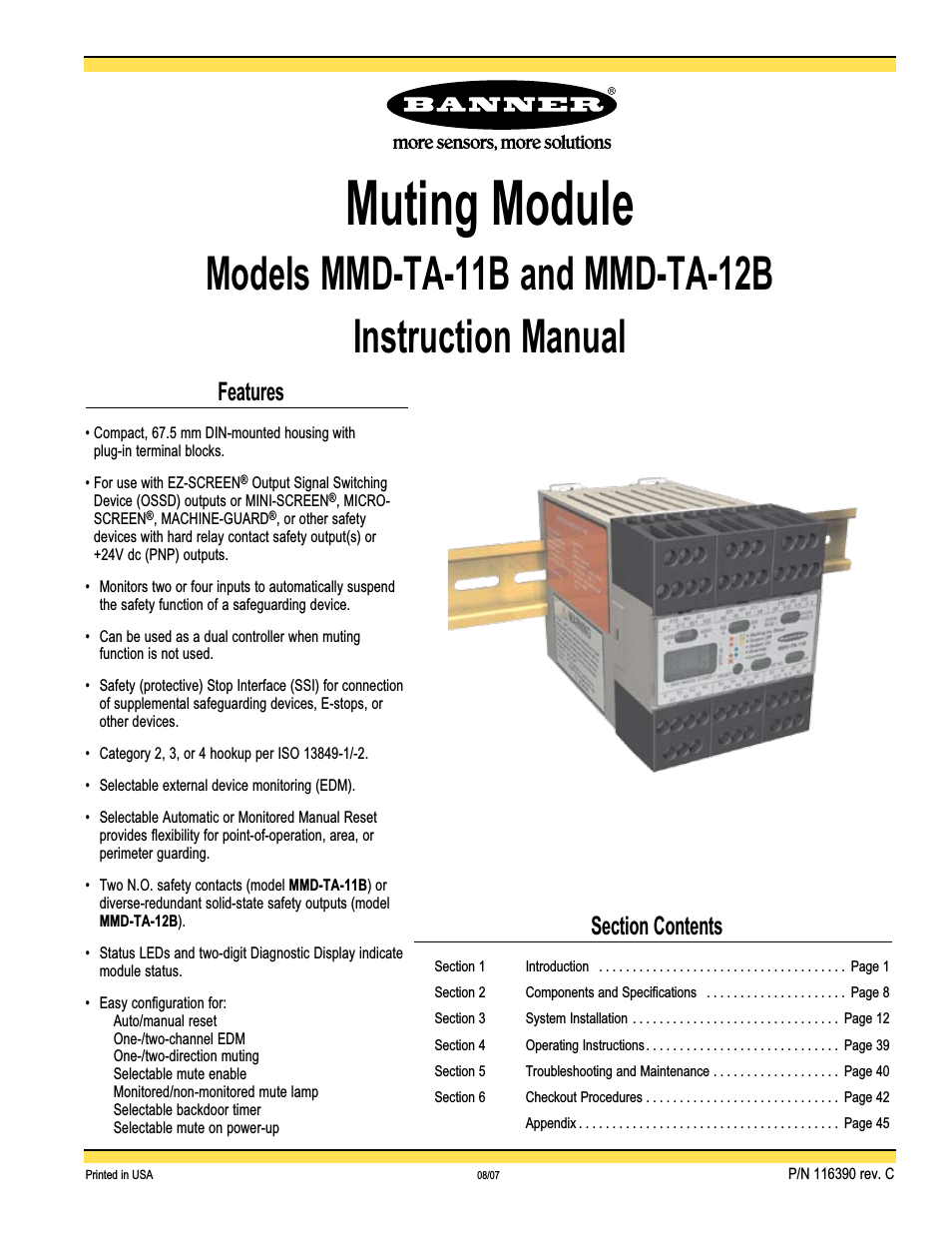 MMD-TA-11B Muting Modules