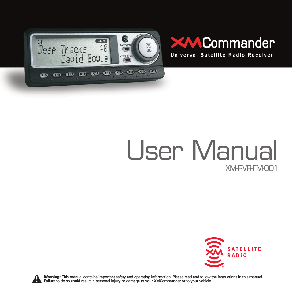 XM XMCommander XM-RVR-FM-