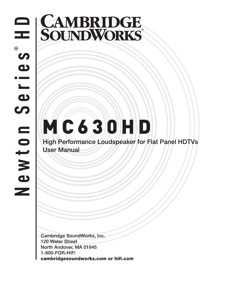 MC630HD: High Performance Loudspeaker for Flat Panel HDTVs