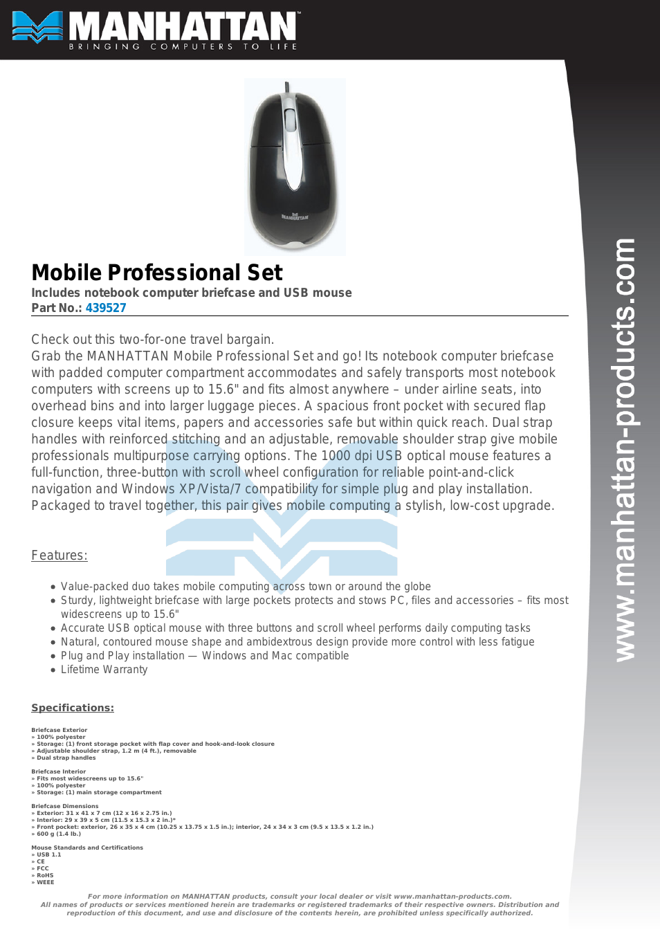 439527 Mobile Professional Set - Datasheet