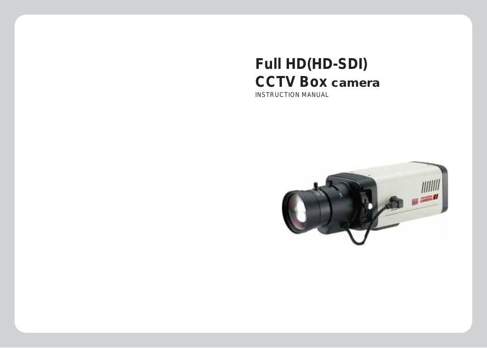 1080P Full HD HDcctv/HD-SDI Box CCD Camera