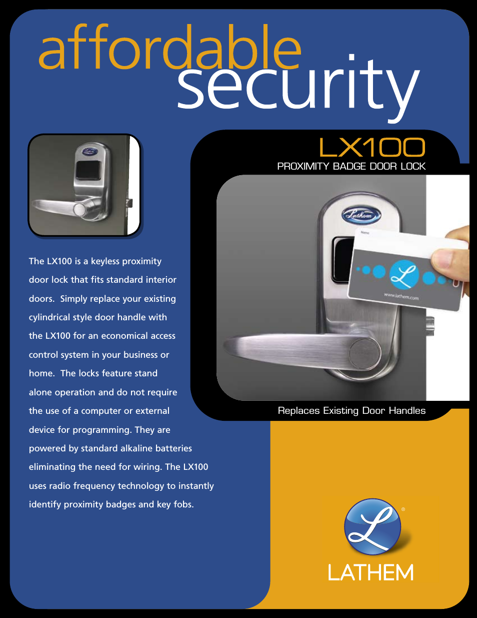 Keyless Proximity Lock LX100