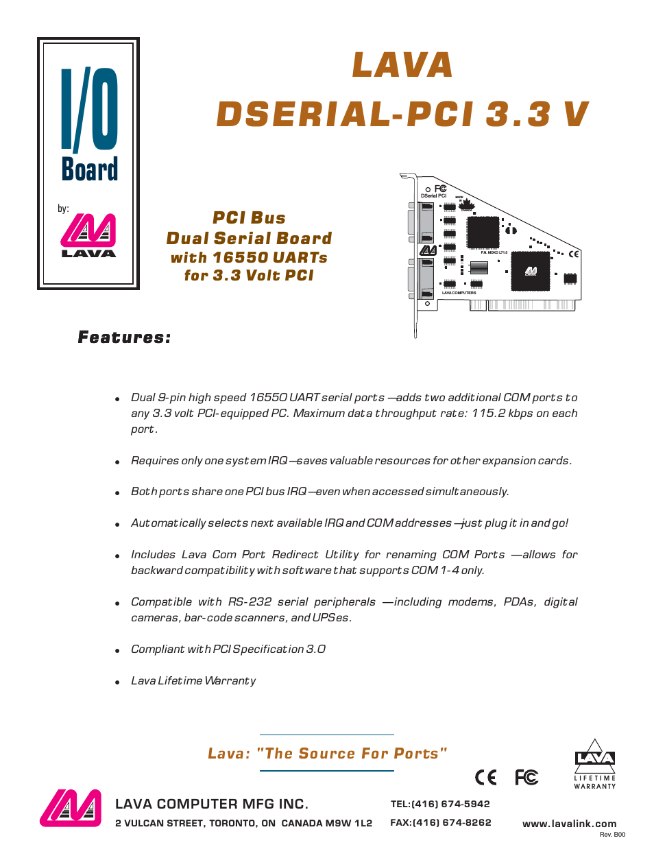 DSERIAL-PCI 3.3 V