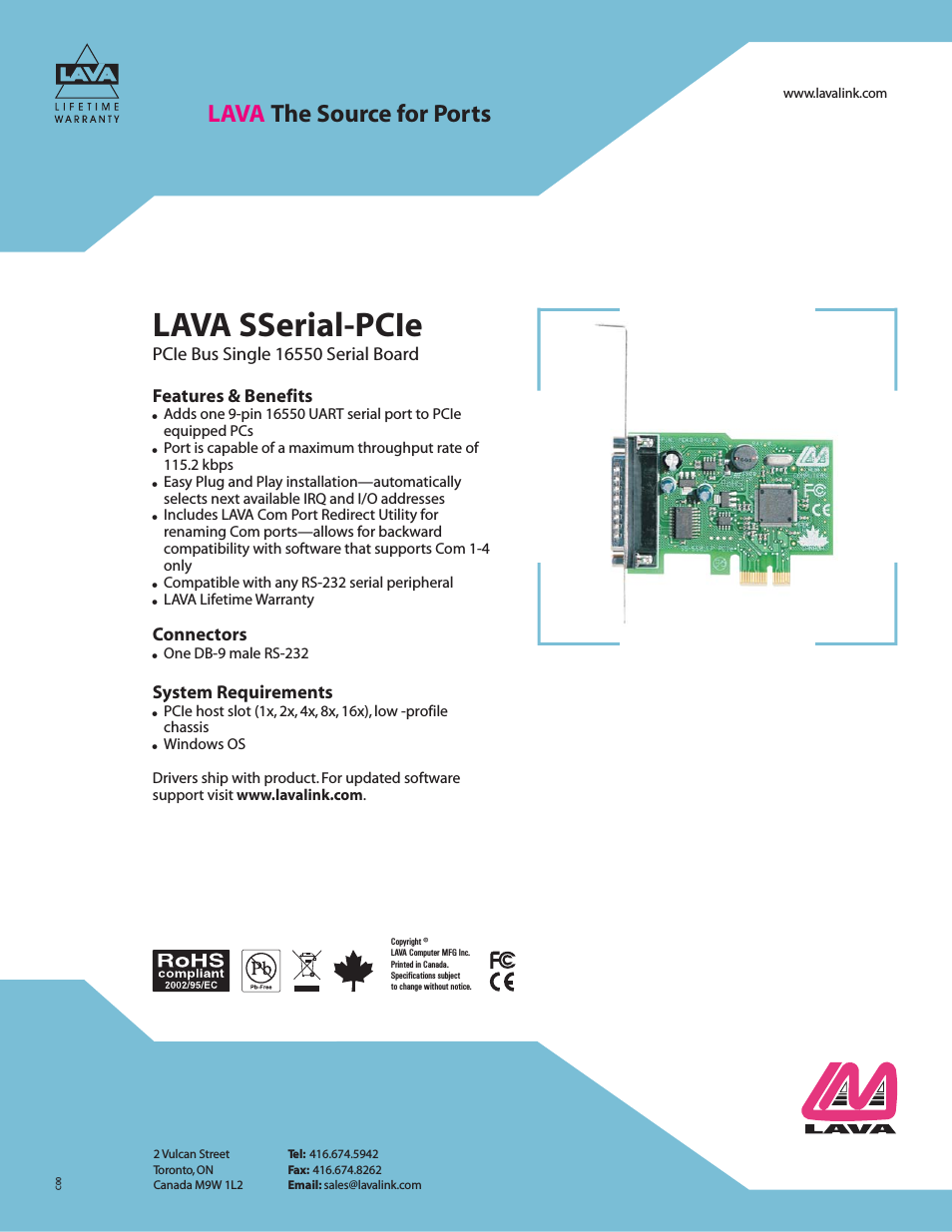 LAVA SSerial-PCIe