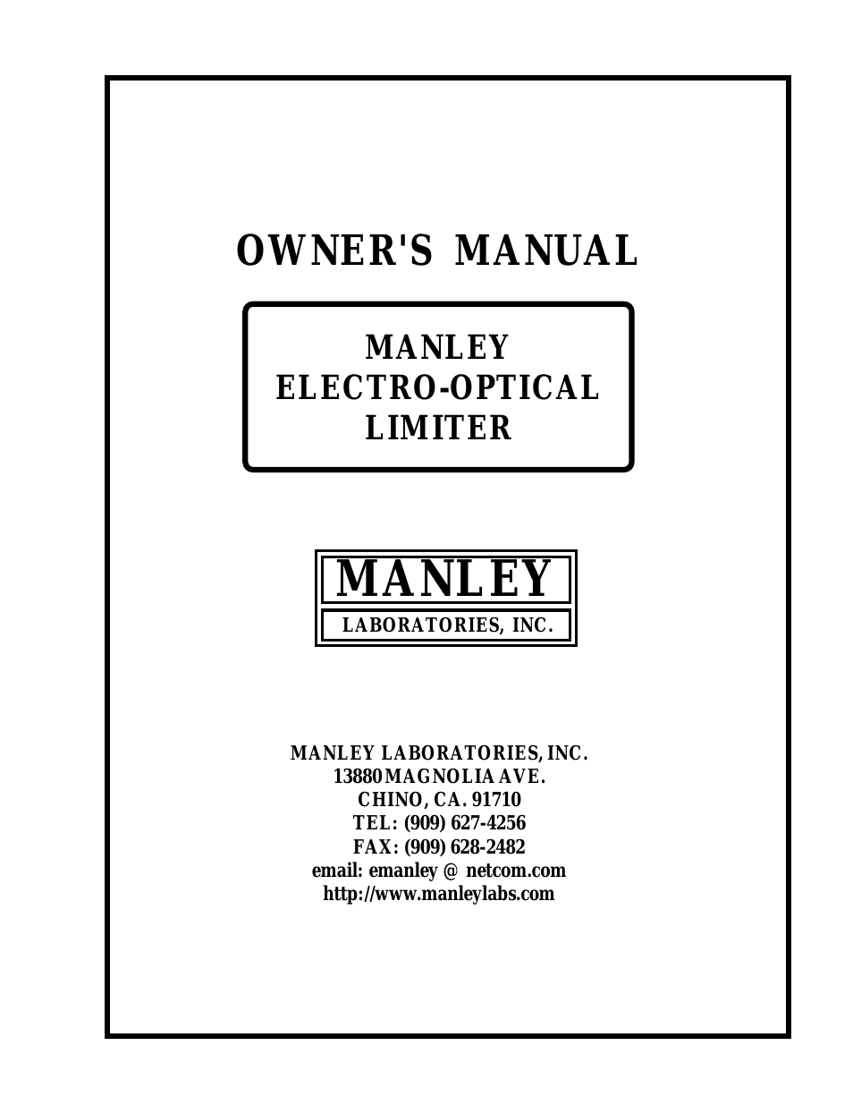 ELECTRO-OPTICAL LIMITER - 1994 - 1997 MANELOP020-318