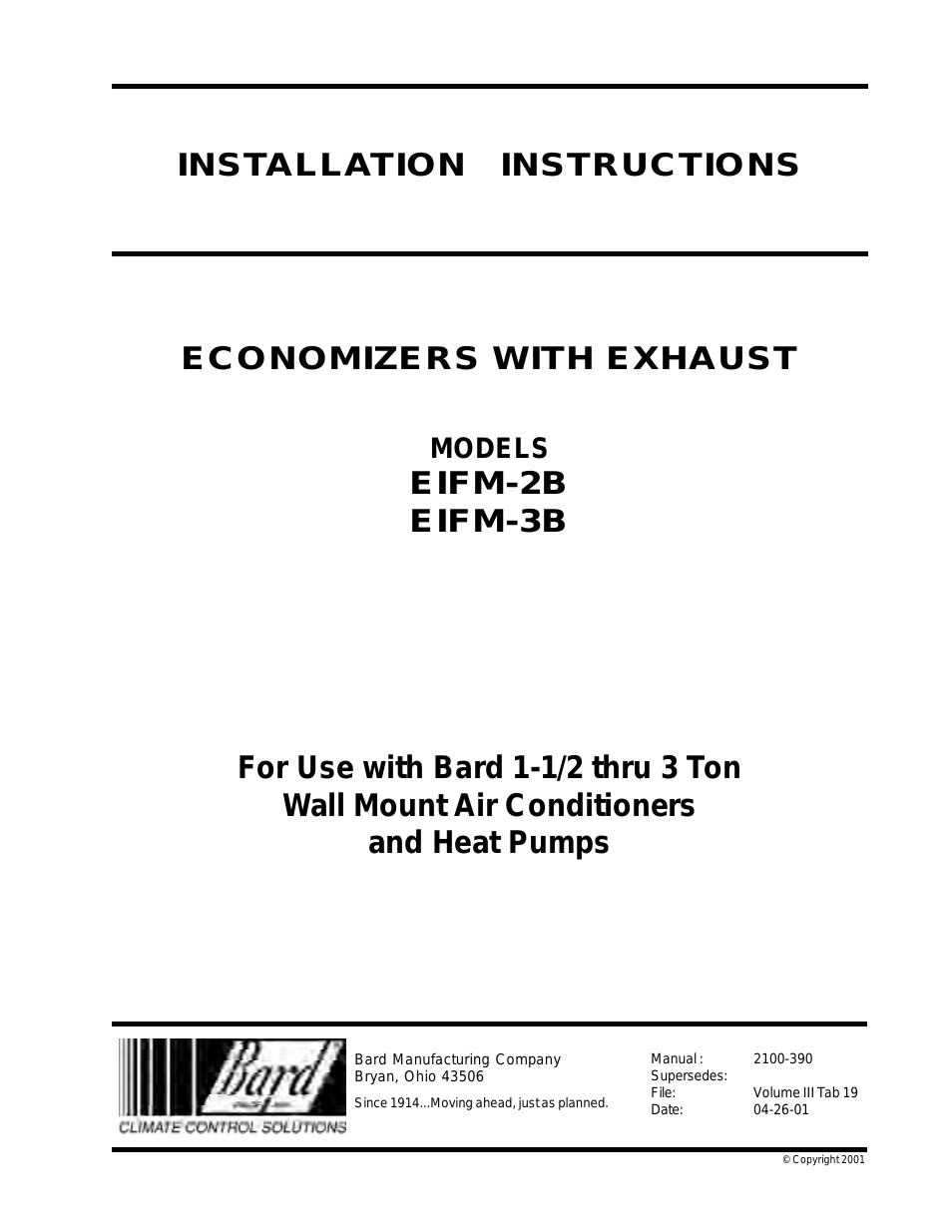 Economizers With Exhaust EIFM-2B