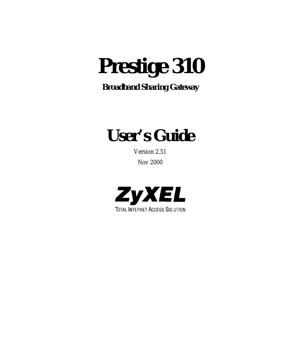 Prestige 310