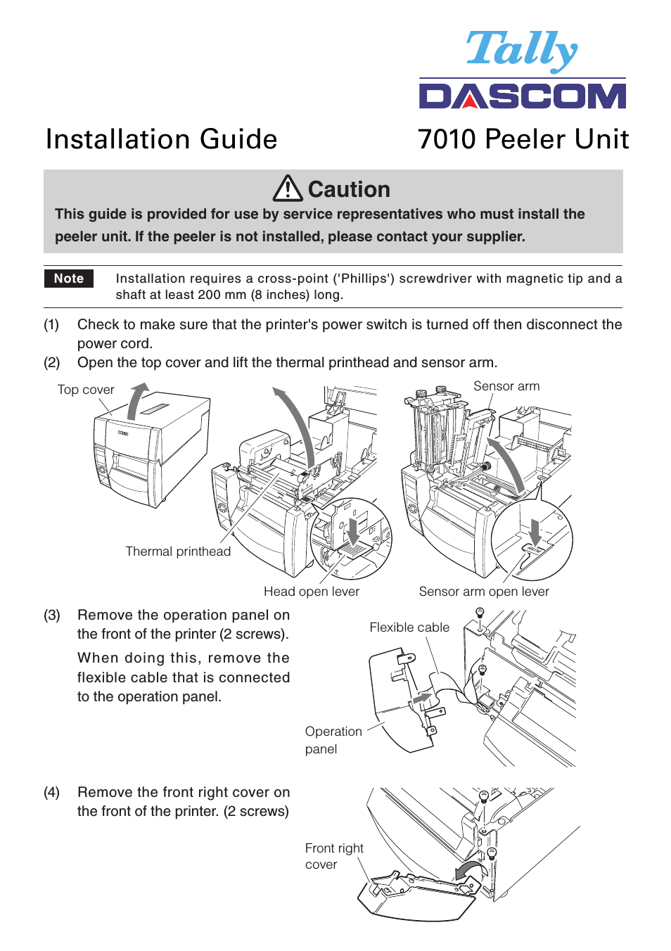 7010 Peeler Installation and User Guide