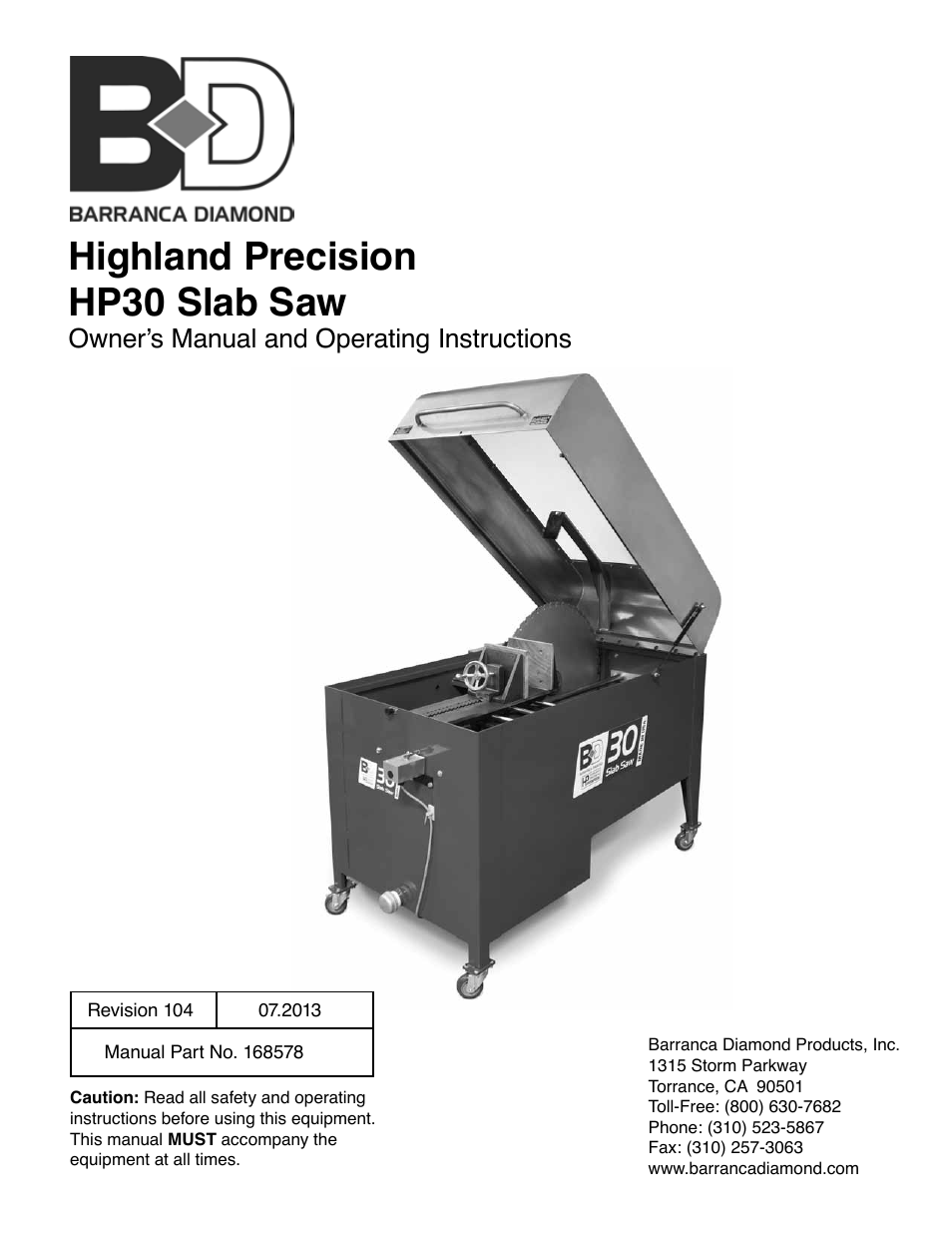 HP30 Slab Saw