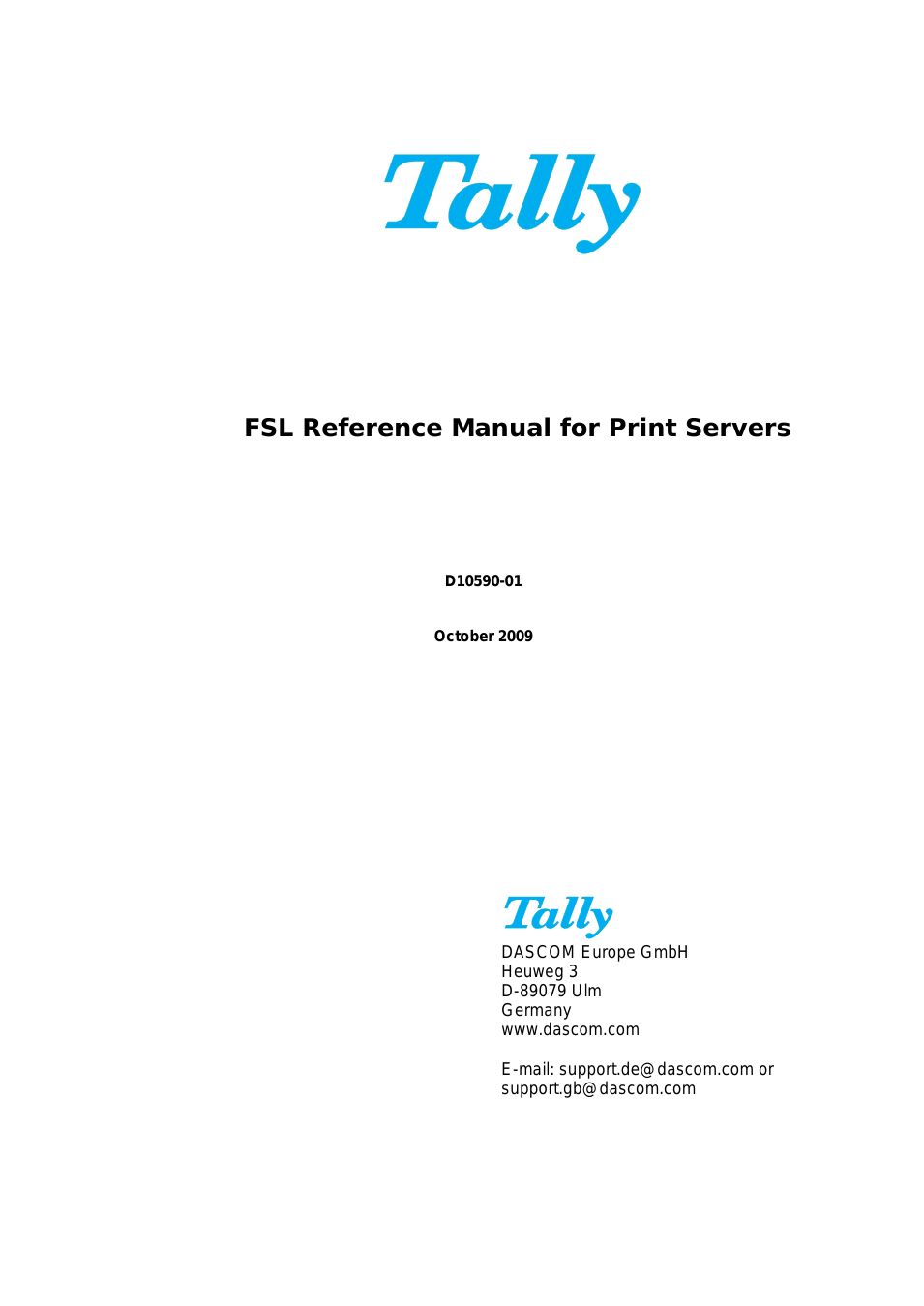 TallyCom III FSL Reference Manual