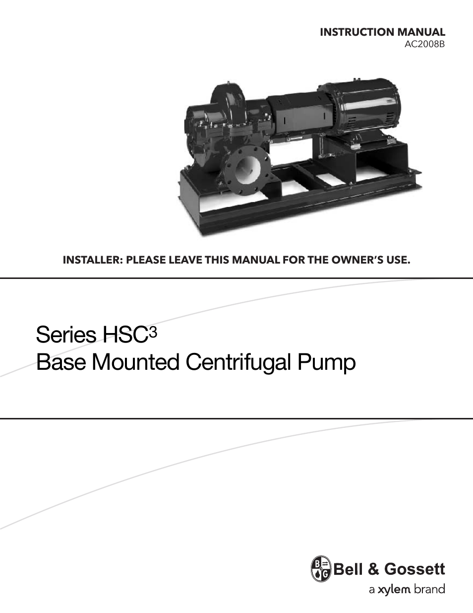 AC2008B Series HSC3 Base Mounted Centrifugal Pump