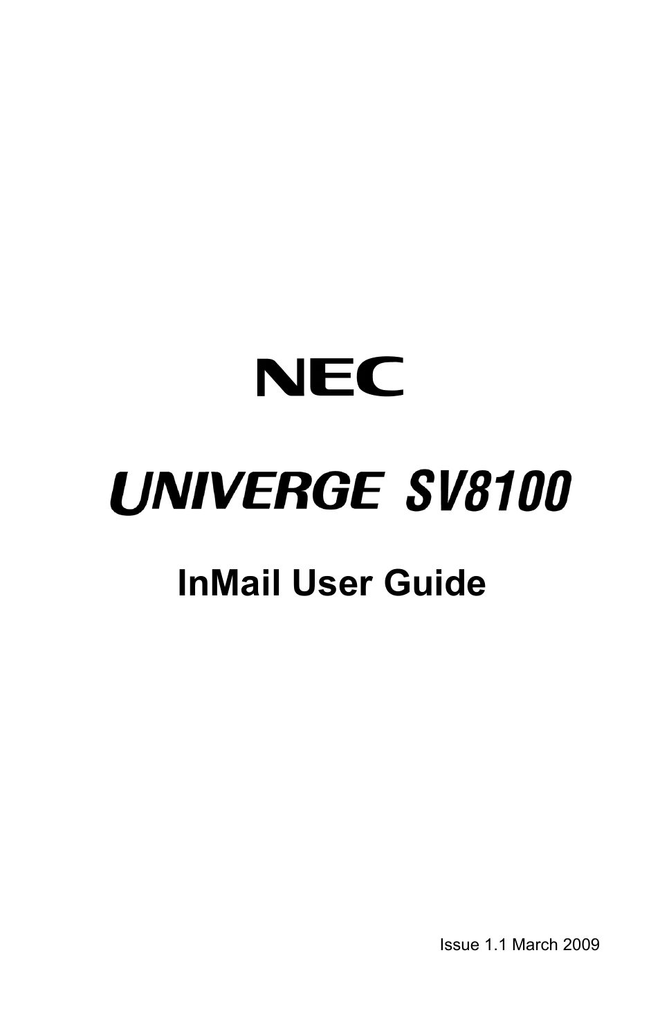 UNIVERGE SV8100