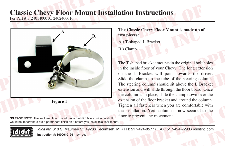 Floor Mount: Classic Chevy Floor Mount
