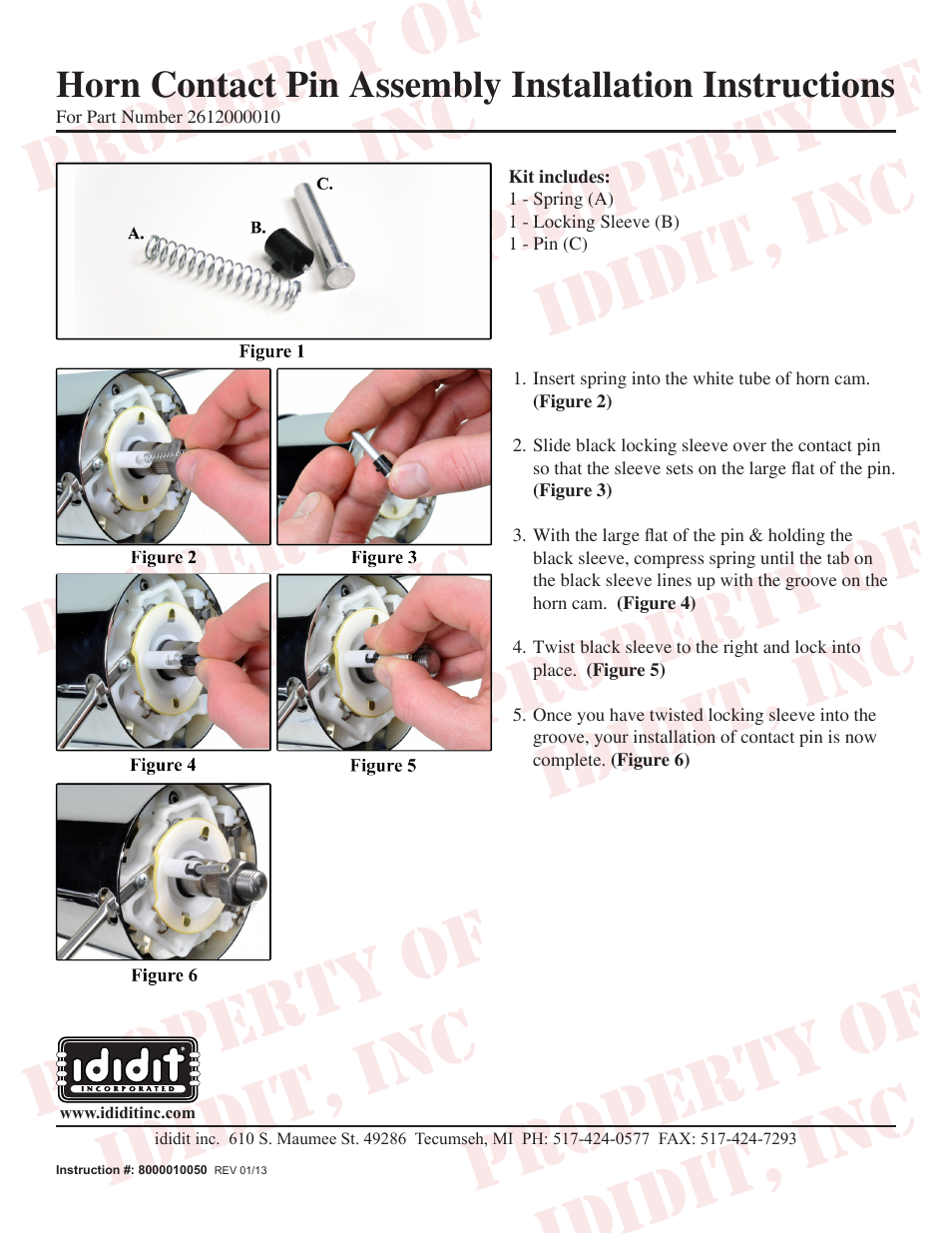 Horn Contact Pin Assembly