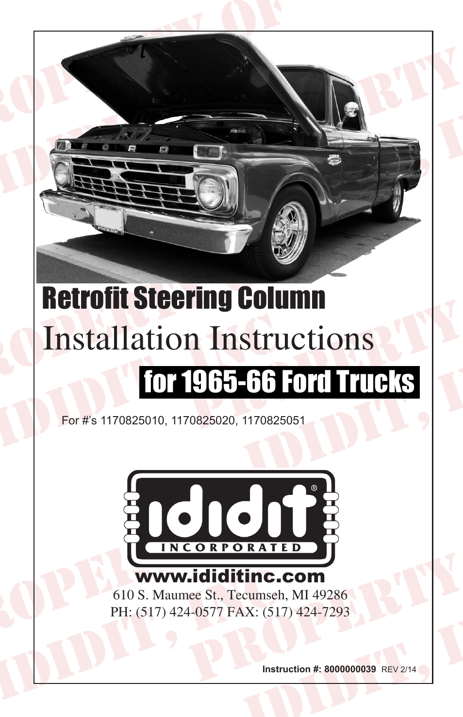 Retrofit Steering Column: 1965-66 Ford Truck