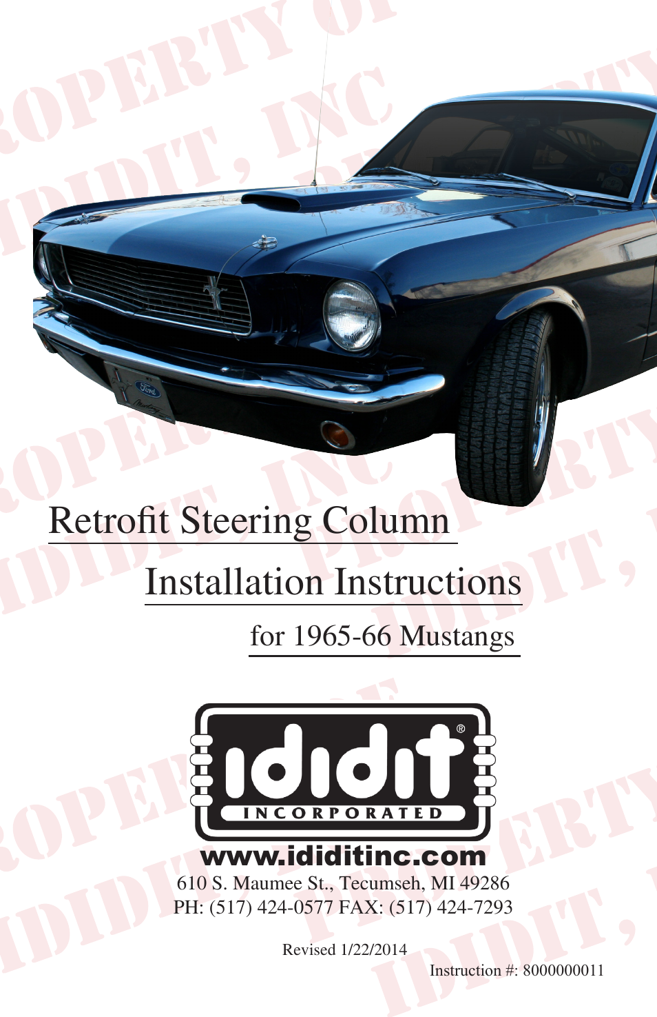 Retrofit Steering Column: 1965-66 Mustang
