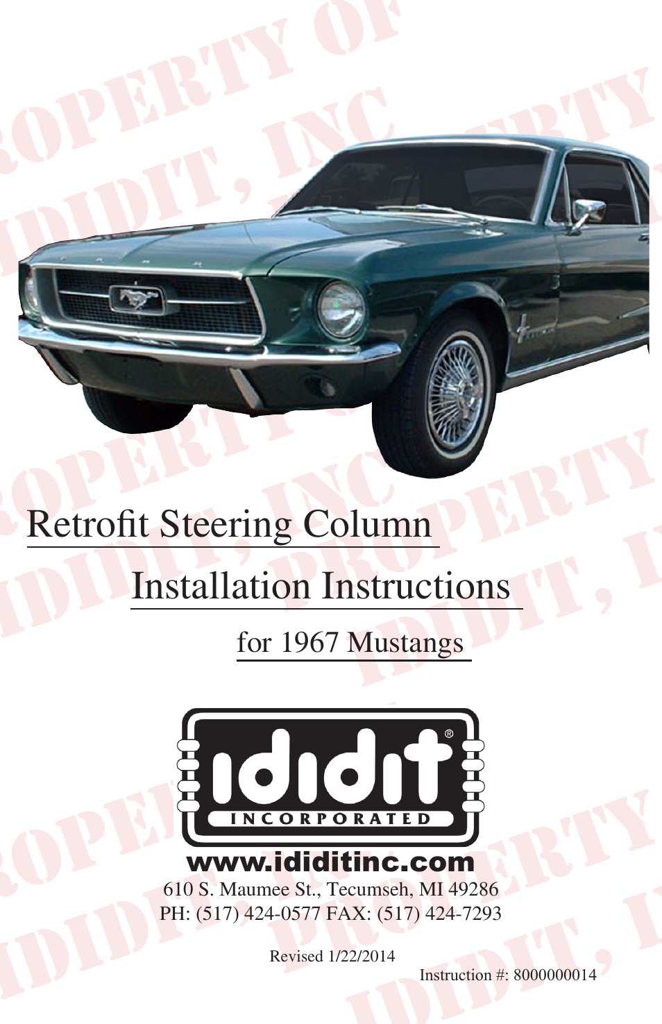 Retrofit Steering Column: 1967 Mustang
