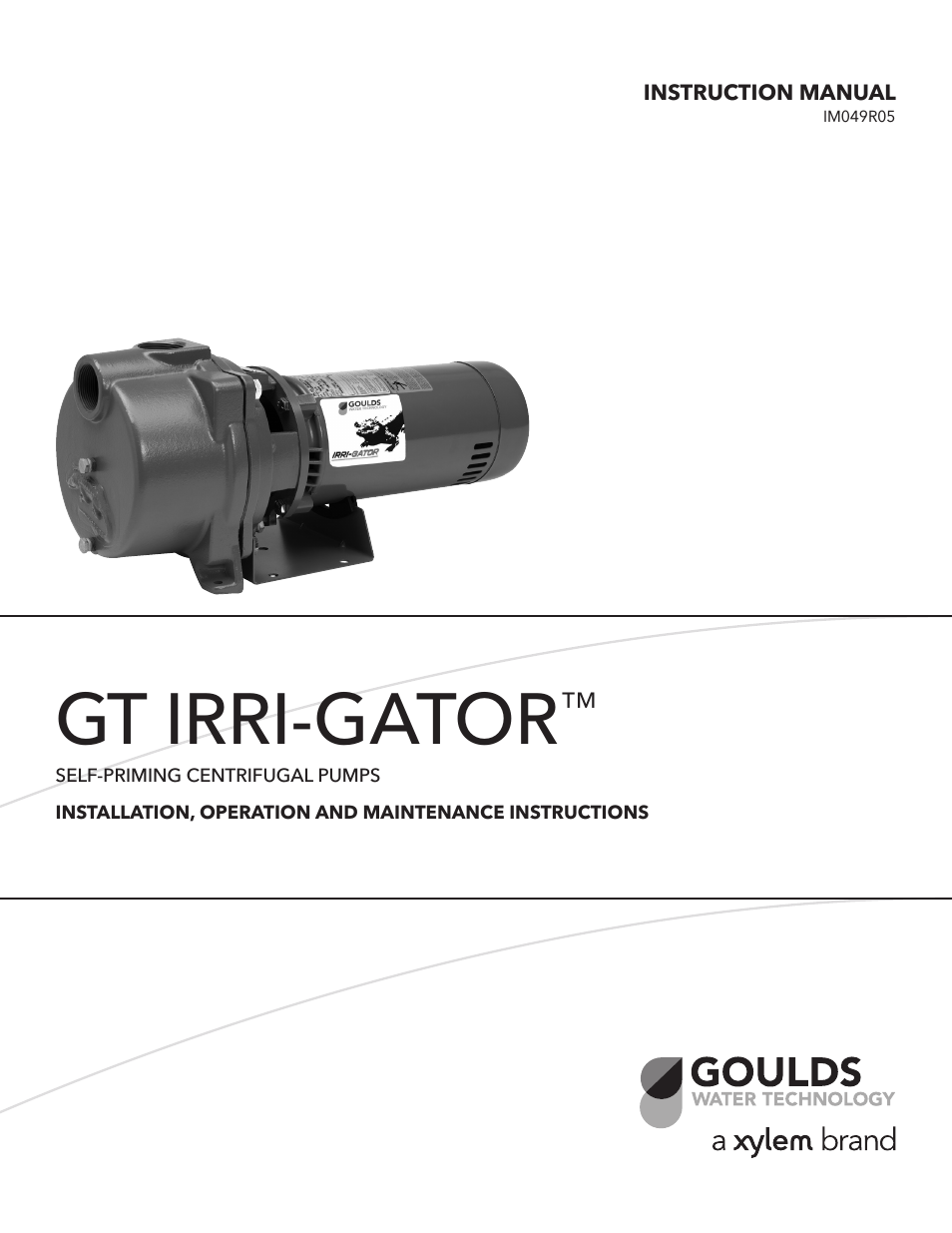 IM049 R05 IRRI-GATOR Self Priming Model GT