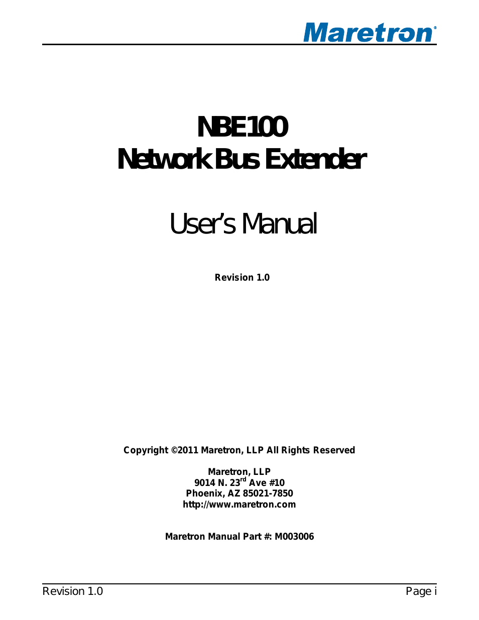 NETWORK BUS EXTENDER NBE100