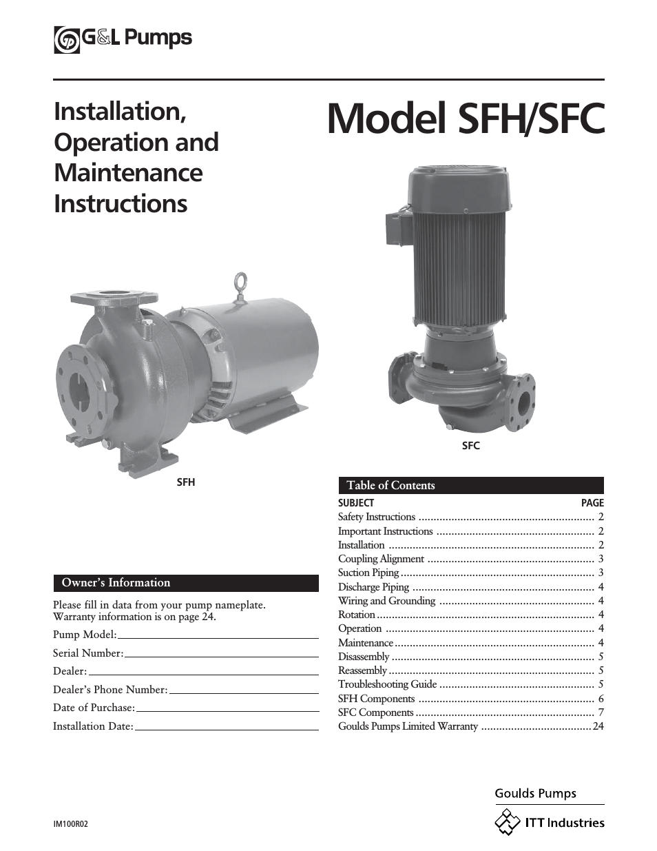 IM100 Model SFH/SFC