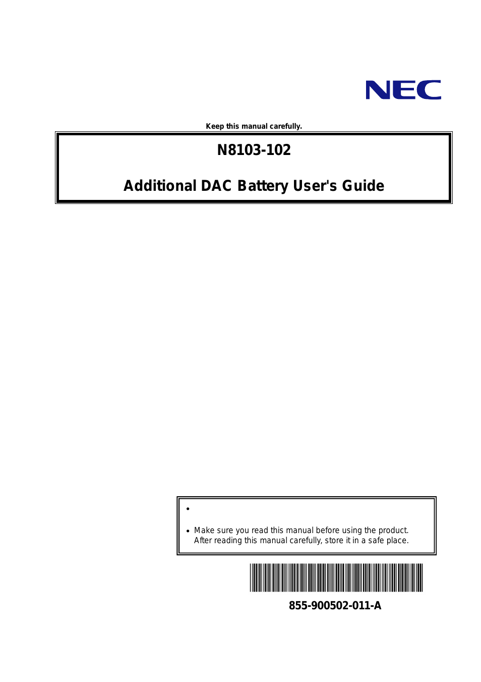 DAC Battery N8103-102