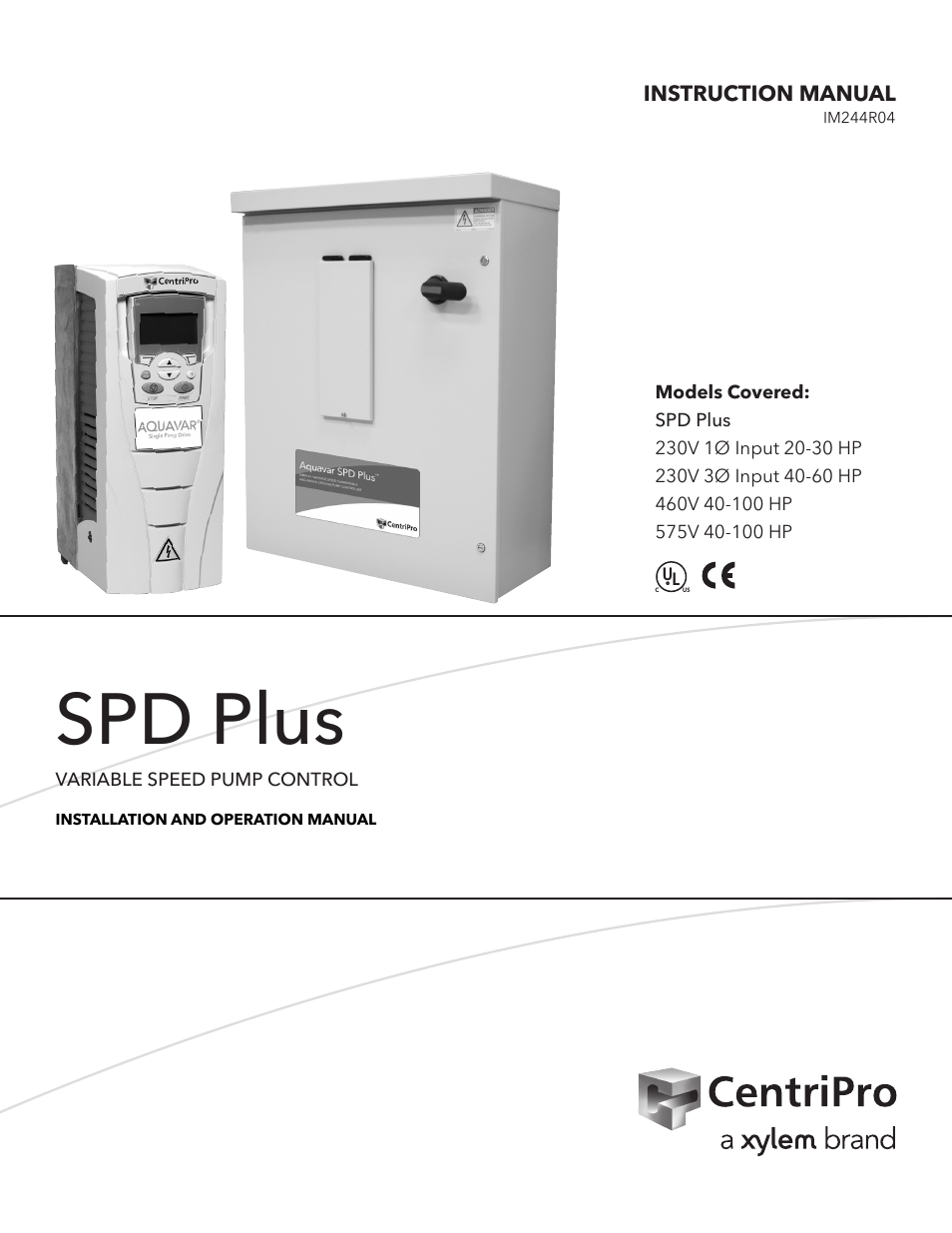 IM244R04 SPD Plus Variable Speed Pump Control