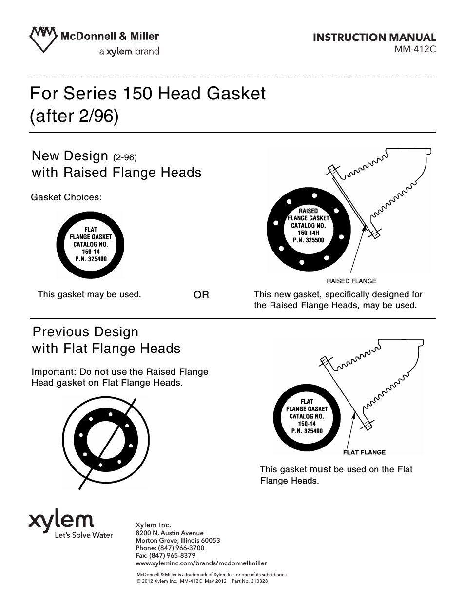 MM 412C Series 150 Head Gasket