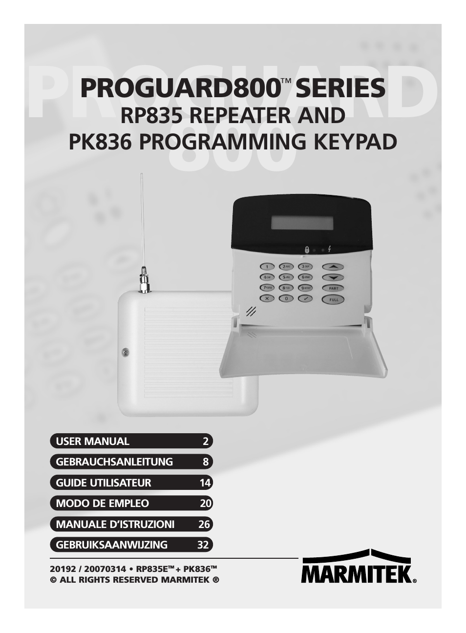 PROGUARD800 Series PK836